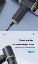 Aspirador de pó portátil sem fio Xiaomi para carro, lavagem, sopro, dupla utilização, doméstico, forte sucção, portátil, carregamento, aspirador de pó