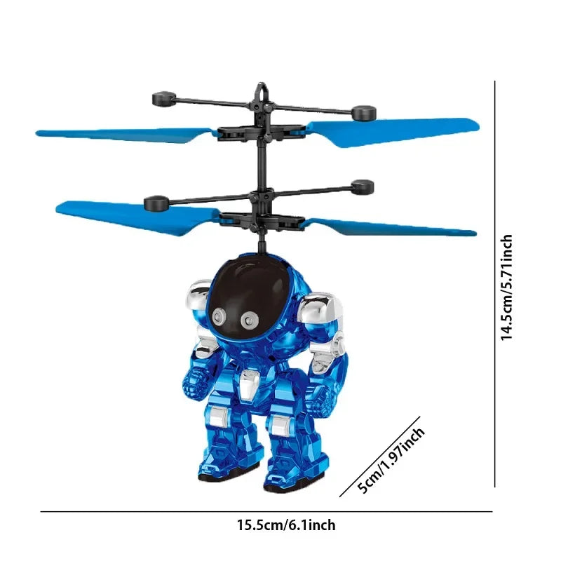 Brinquedo robô voador STEM com tecnologia de detecção automática, brinquedo educativo que economiza energia.