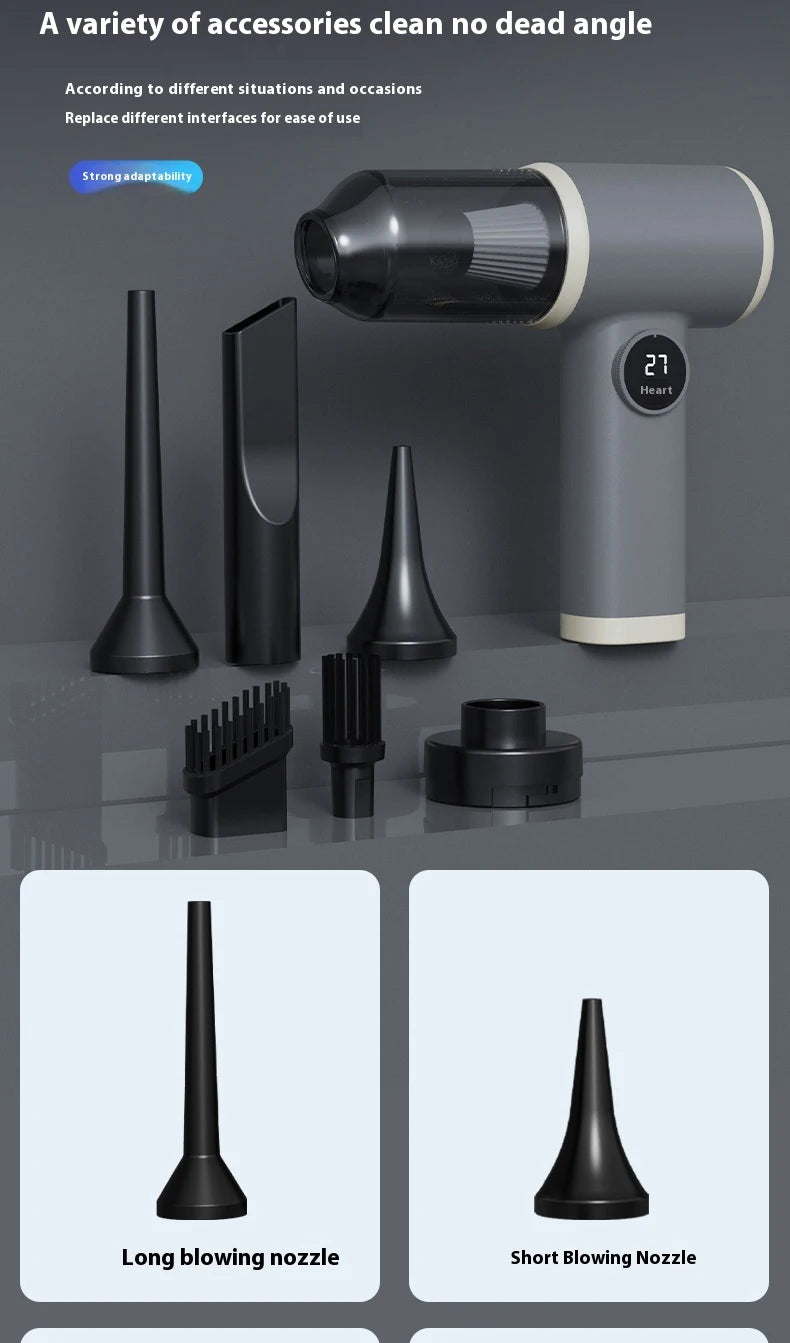 Aspirador de pó portátil sem fio Xiaomi para carro, lavagem, sopro, dupla utilização, doméstico, forte sucção, portátil, carregamento, aspirador de pó
