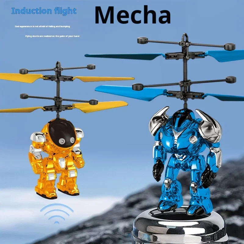 Brinquedo robô voador STEM com tecnologia de detecção automática, brinquedo educativo que economiza energia.