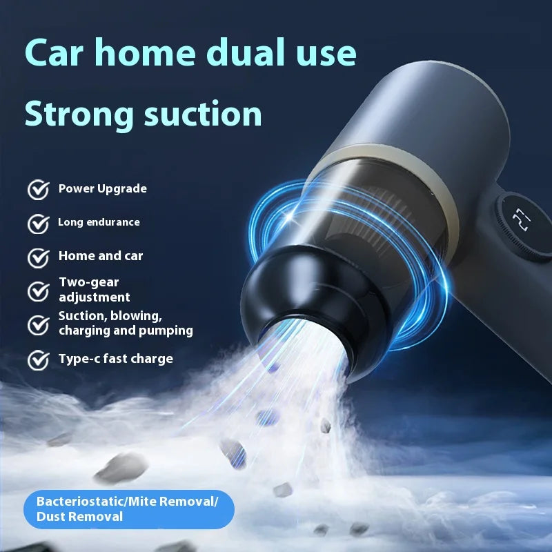 Aspirador de pó portátil sem fio Xiaomi para carro, lavagem, sopro, dupla utilização, doméstico, forte sucção, portátil, carregamento, aspirador de pó