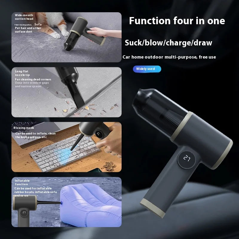 Aspirador de pó portátil sem fio Xiaomi para carro, lavagem, sopro, dupla utilização, doméstico, forte sucção, portátil, carregamento, aspirador de pó